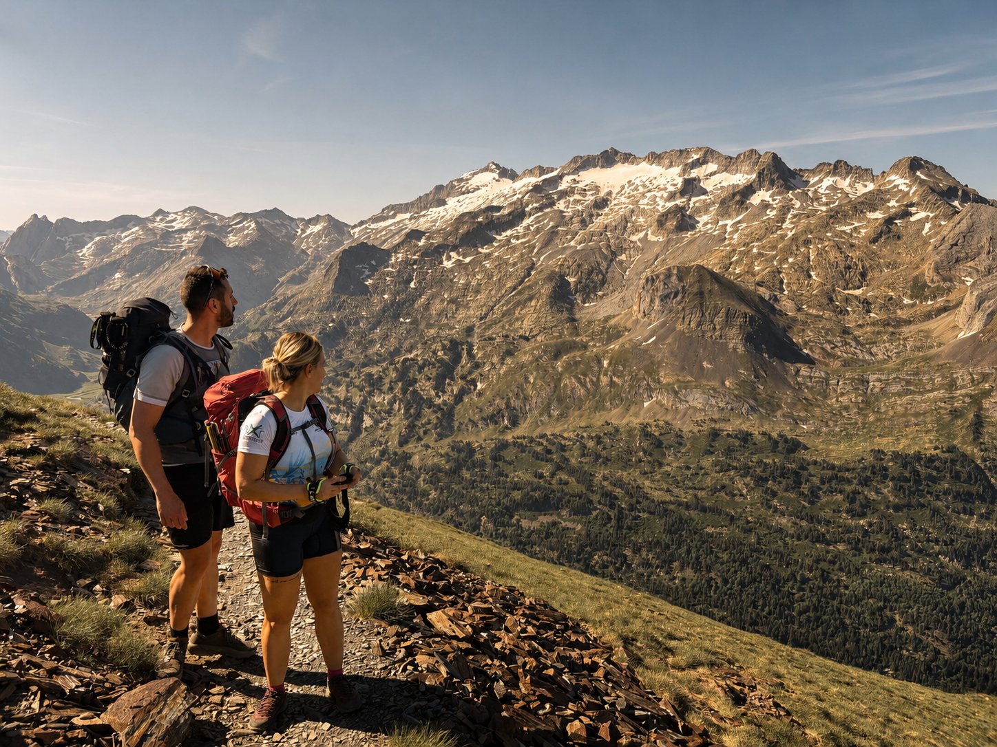 Grupo reducido de personas disfrutando de una actividad de montaña